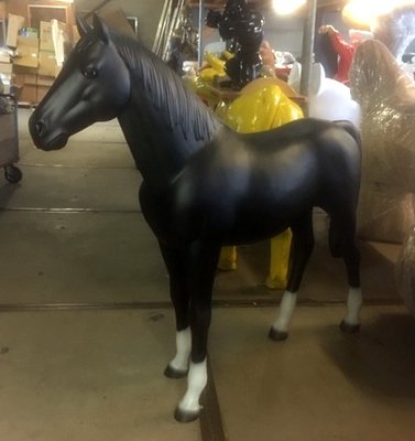 Paard Beeld  mat zwart