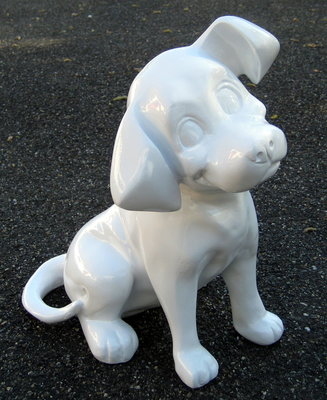 dalmatier puppy kunst beeld wit