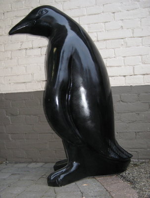 Penguin Pinguin -pinquin beeld - zwart 125 cm